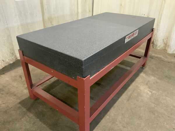 36" x 72" Collins Microflat granite surface plate, gray charcoal color, grade A, cover - Image 2