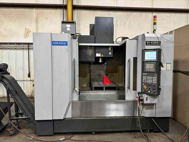Sharp #SV-4328ST, Vertical Machining Center, 3-Axis, 43.3" X, 27.5" Y, 24" Z, 25.6" x 51.2" Table, 25 HP - Image 1