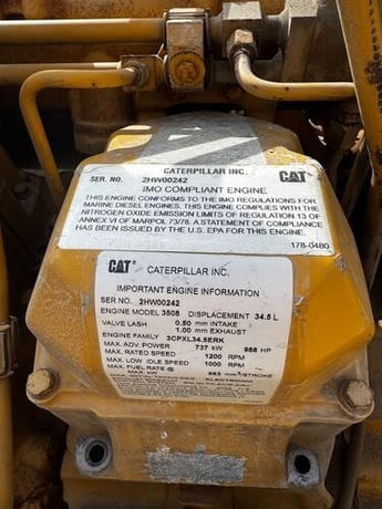 1000 KW Caterpillar #3508, diesel generator set, 600 Volts, 3-phase, 2003 - Image 3
