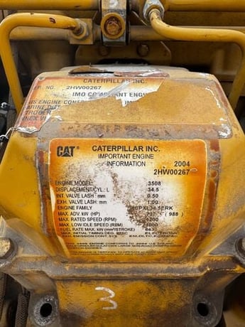 800 KW Caterpillar #3508B, diesel generator set, 347/600 Volts, 3-phase, Kato 6P6-2150 generator end, 2004 - Image 3