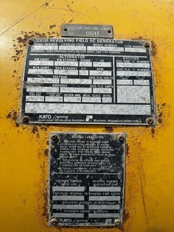 1030 KW Caterpillar #3508, diesel generator set, 600 Volts, 3-phase, Kato 6P6-2700 generator end, 2005 - Image 4