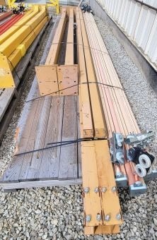 0.5 Ton, Demag, jib crane, 21' span, 18' runway, 8.5' under hook, CM chain hoist - Image 2