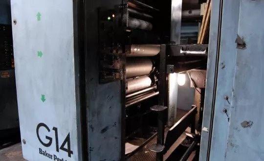 Baker Perkins #G14, Coldset Web Offset Press Line, 4-Unit / 3-Web, 22.8" (580 mm) Cutoff x 38" (965 mm) Web - Image 7