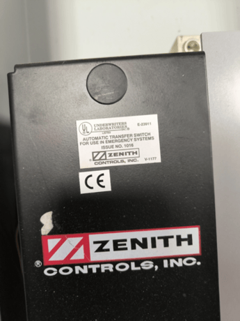 400 Amp. Zenith ZTGDK40EC-7, Automatic Transfer Switch, 480 VAC, 3PH - Image 7