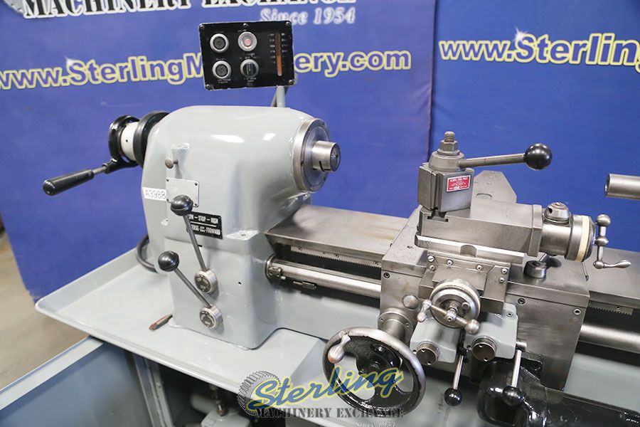 11" x 18" Hardinge #TFBH, precision toolroom turning, facing, boring lathe, no threading, Aloris tool post - Image 3