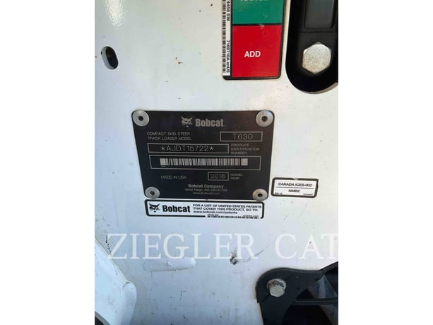 Bobcat T630, 1496 hours, S/N: AJDT15722, 2018 - Image 6