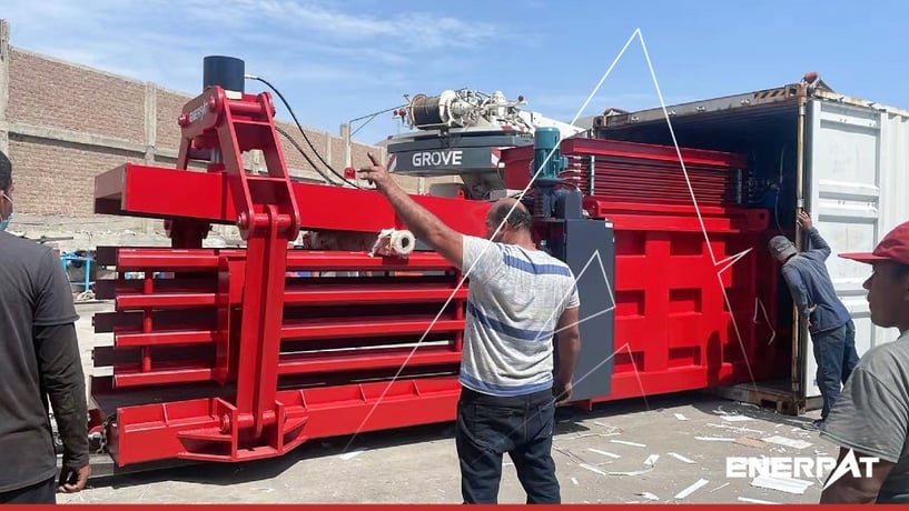 43" x 30" Enerpat #HBA-80-11075, Auto-Tie Horizontal Cardboard, Corrugated Baler, 50 HP, new - Image 7