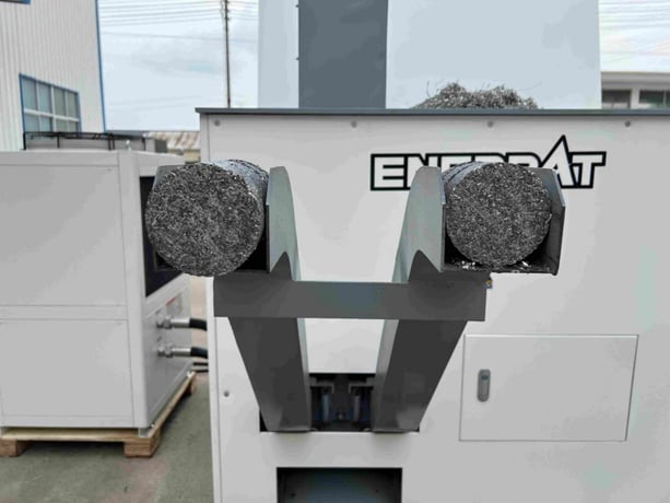 Enerpat Automatic Metal Chip Briquetting Line -Briquetter + Chip Wringer, 3-5% Residual Oil, In Stock USA - Image 8