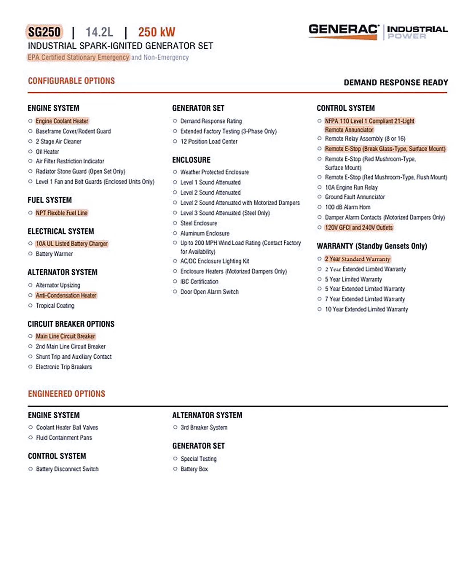 250 KW Generac Power System #SG250, diesel generator set, 2020 - Image 9