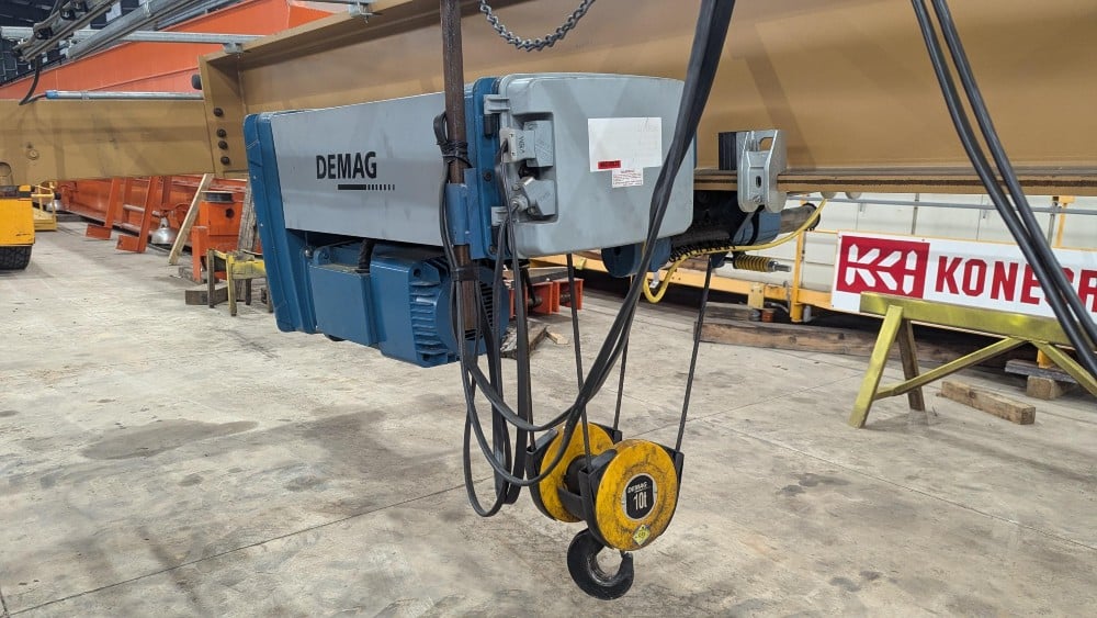 10 Ton, Demag, 35'0" Span, 32' Lift, Class D, Pendant, VFD Bridge/Trolley, 2005 [#2723] - Image 7