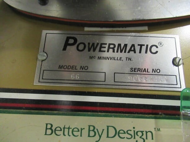 Powermatic #66, Tilting Arbor Table Saw, 10" blade, 5/8" arbor, 11000 SFM, 5 HP, 48" Fence, Dust Collector - Image 6
