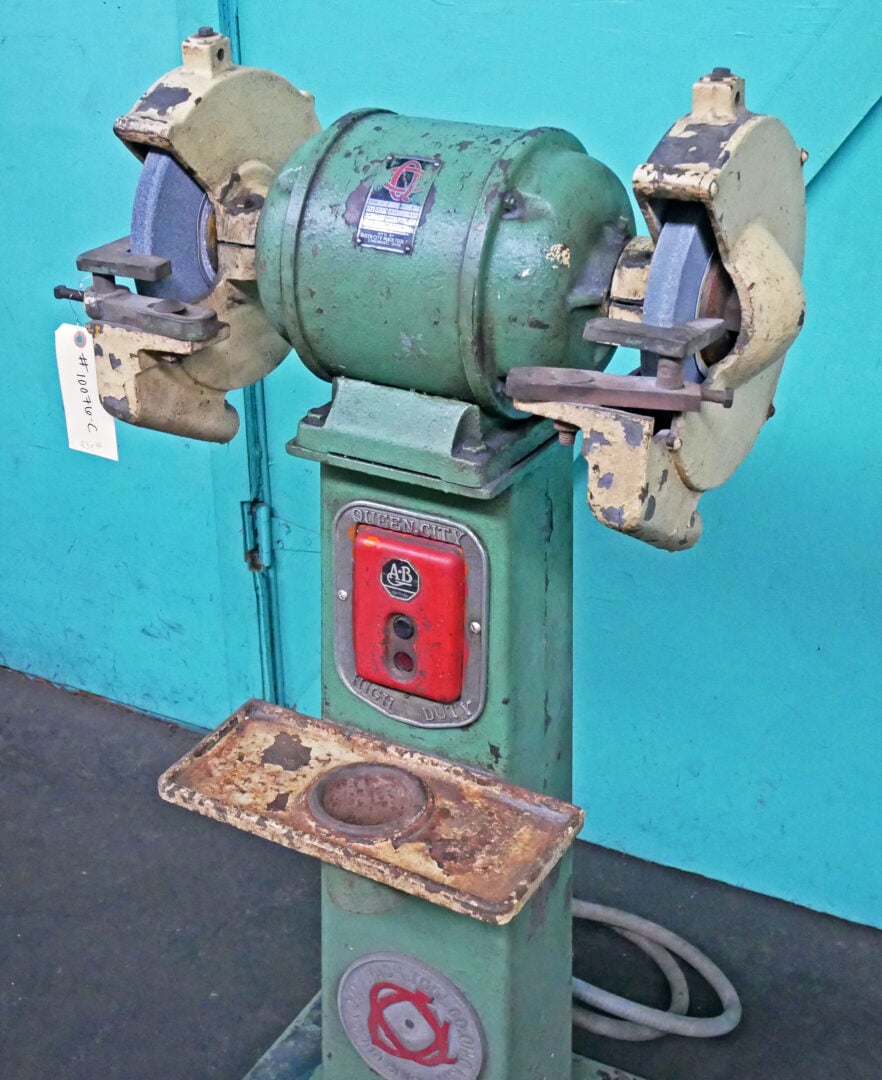 Queen City #3F, Pedestal Grinder, 10" x 1-1/4" wheel, 18-1/2" cc, 1750 RPM, 1 HP - Image 3