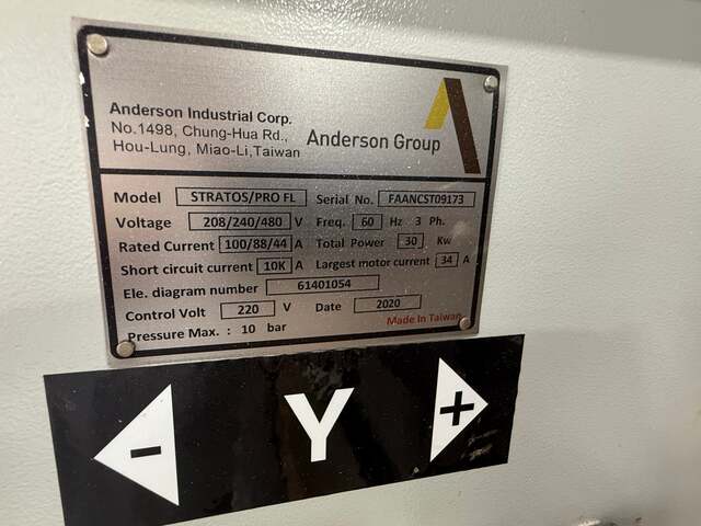 Anderson #STRATOS/PRO FULL AUTO MLS, CNC router, 40 spindle, 6 station, 10 ATC, 2020 - Image 2