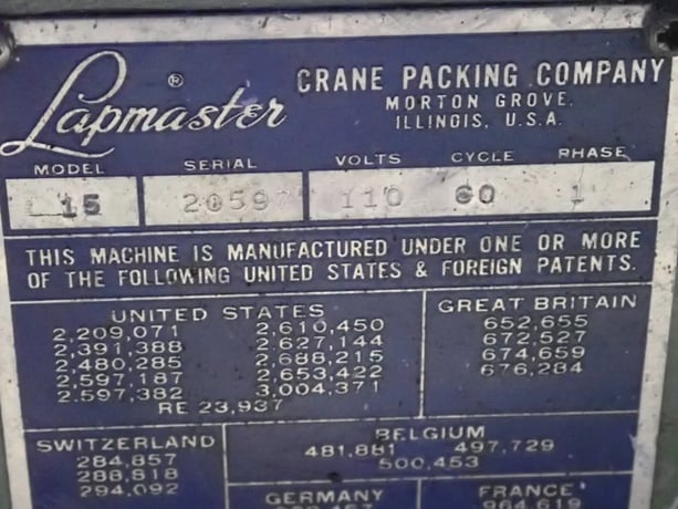 15" Lapmaster #15, Lapping Machine, 110 V. - Image 9