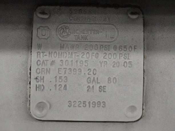Ingersoll Rand #2475, Air Compressor, 80 gallon Tank, 5 & 3 HP, 1465/1740 RPM, 190-460 V. - Image 6
