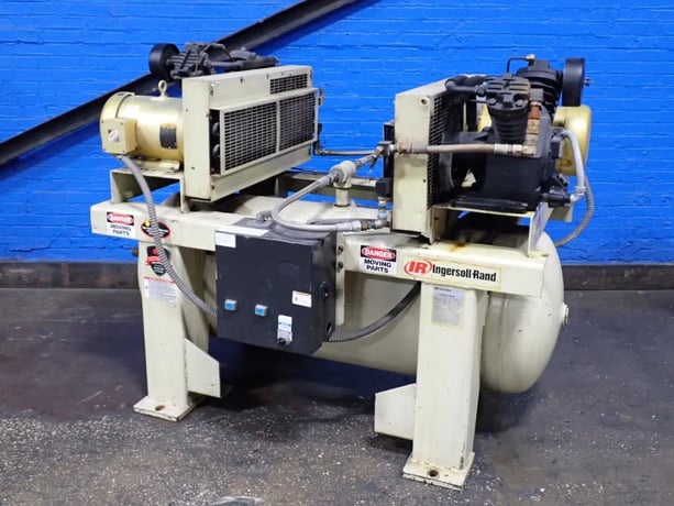 48 cfm, 175 psig, Ingersoll-Rand #2-2475E7.5V-FP, Air Compressor, 120 gallon Tank, 7.5 HP, 1770 RPM, 230/460 - Image 1