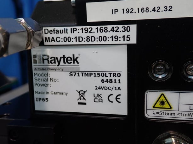 Raytek #S71TMP150LTRO, Infrared Temperature Line Scanner, 1 Amps, 24 VDC, Open Box, New - Image 7