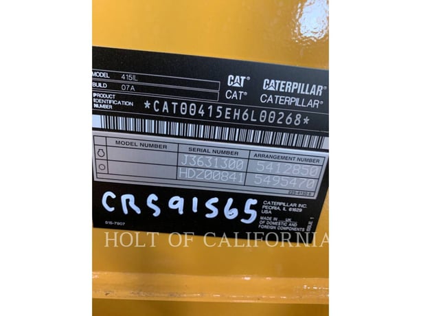 Caterpillar 415IL, 2412 hours, S/N: H6L00268, 2021 - Image 6