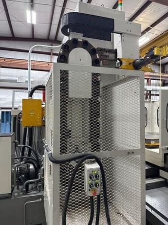 4.3" Nomura #HBA-110T-R2, horizontal boring mill table type, 45" x 45" table, 34.4" spindle travel, 51.2" X - Image 3