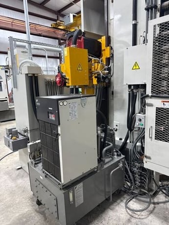 4.3" Nomura #HBA-110T-R2, horizontal boring mill table type, 45" x 45" table, 34.4" spindle travel, 51.2" X - Image 4