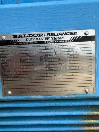 250 HP 1789 RPM Baldor, Frame 5008, TEFC, 2300 Volts, electrically OK - Image 1