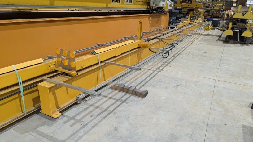 .25 Ton, (4 x 0.25 Ton), Kone, 48' Span, 15' lift, pendant, VFD bridge, 200' L freestanding structure, 2022 - Image 3