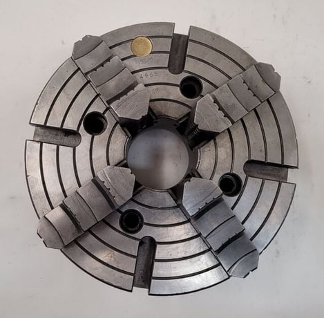 10" Bison #4965, 4-jaw chuck, w/ key - Image 3