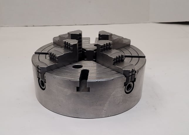 10" Bison #4965, 4-jaw chuck, w/ key - Image 4