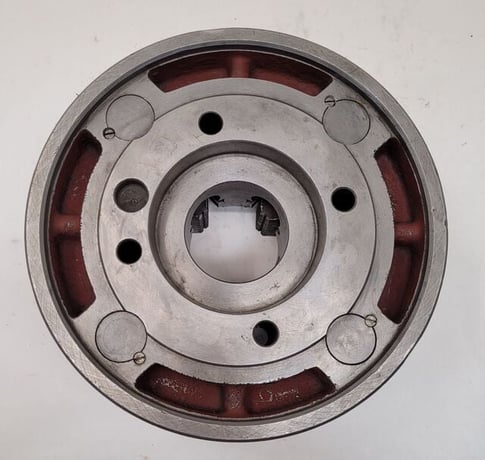 10" Bison #4965, 4-jaw chuck, w/ key - Image 7