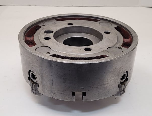 10" Bison #4965, 4-jaw chuck, w/ key - Image 8