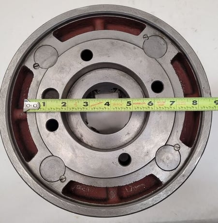 10" Bison #4965, 4-jaw chuck, w/ key - Image 10