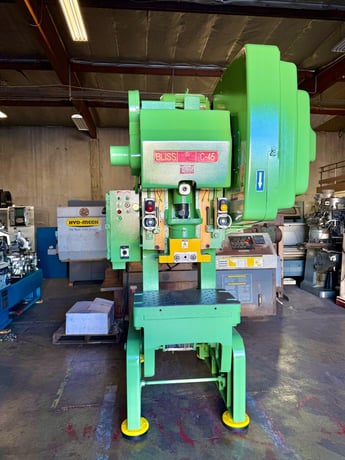 45 Ton, Bliss #C-45, Punch Press, air cooled, 3" stroke, 3" adj., 12-1/4" Shut Height, 100 SPM - Image 3