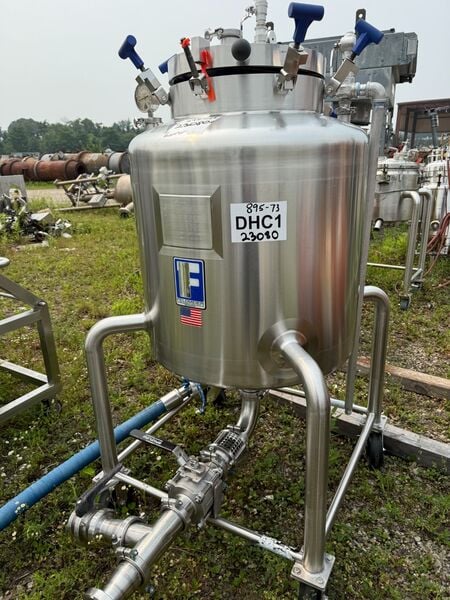 50 gallon Feldmeier, Stainless Steel Jacketed Vertical Pressure Tank, 75 psi @ 200&deg;F, 2021 - Image 1