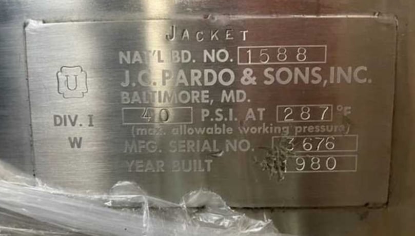 100 gallon J.D. Pardo, Stainless Steel Jacketed Triple Motion Vacuum Processor Kettle - Image 3