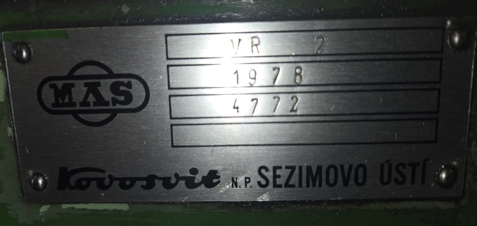 3' -4" MAS-TOS #VR2, radial arm drill, 35 mm. capacity, MT3 taper, 90-4500 RPM, 1978 - Image 2
