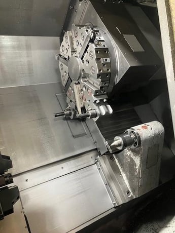 Hyundai KIA #SKT-21, CNC lathe, 8" chuck, 4000 RPM, Fanuc CNC, 2008 - Image 4