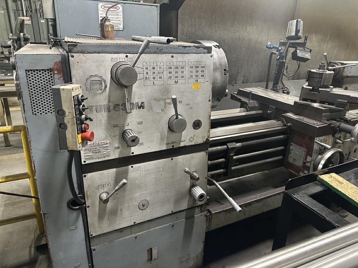 24" x 120" Toolmex #TUR-630, 20 HP, 1800 RPM, 4-Jwa Chuck, 3-steady rests, 1996 - Image 1