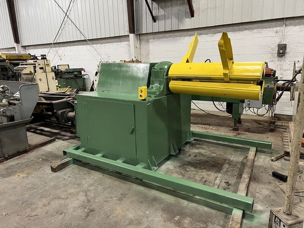 16000 lb. Rowe #16040-DS/J, motorized coil reel, 40" width, 47" mandrel, 19"-24.5" ID, 60" outside - Image 1