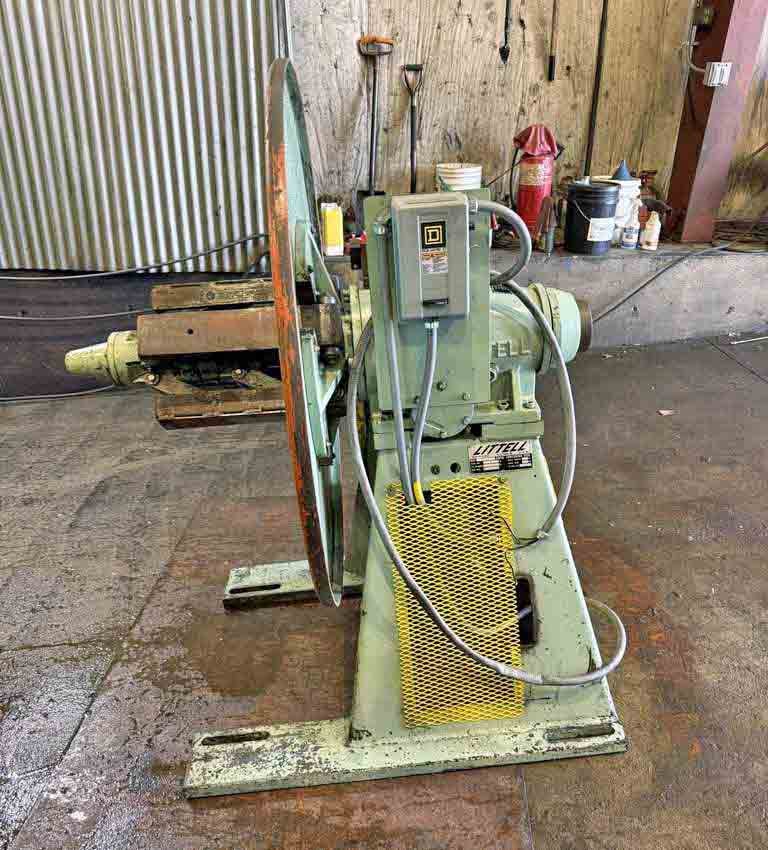 4000 lb. Littell #40-12, uncoiler, 12" width, 48" outside dimensions, 15"-20" ID, manual expansion - Image 1