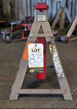Gray, 20000 lb. adjustable jack stand - Image 1