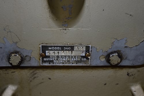 Quincy #340, Reciprocating Type Air Compressor, horizontal receiver tank-mounted, 10 HP, 208-220/440 Volt, 3PH - Image 7