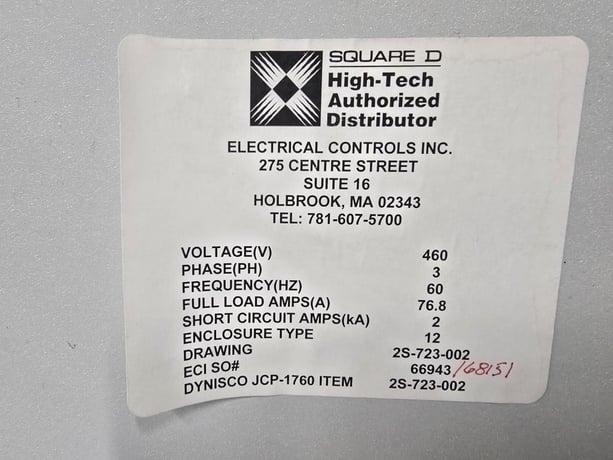 15.5" width x 60" L Dynisco/Nordson BKG #JC-1760, Pyrolysis Cleaning Oven, 800-900&deg;F, 25" Hg Vacuum, 7.5 HP - Image 3