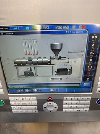 2.95" Krauss Maffei #KMD-75/32, Parallel Counter-Rotating Twin Screw Extruder, 32:1 L/D, 51 HP, Air-Cooled, 5 - Image 2