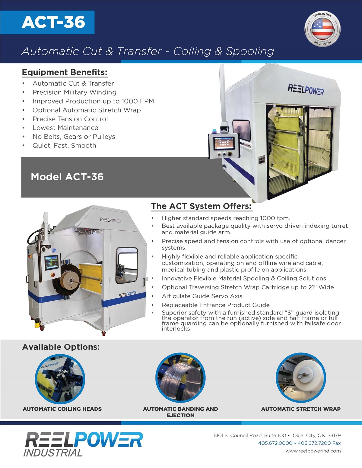 Reelpower #ACT-36, Automatic Cut & Transfer Coiler/Winder, 36" diameter x 24" width, 400 lb., 2024 - Image 4