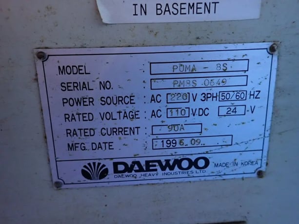 Daewoo Doosan #Puma-8S, CNC Lathe - Image 8