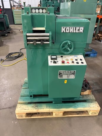 4.7" x 0.05" Bruderer #1012.1, Coil Straightener/Leveler, 19 rolls, 0.39" roll diameter, variable speed, 220 - Image 1