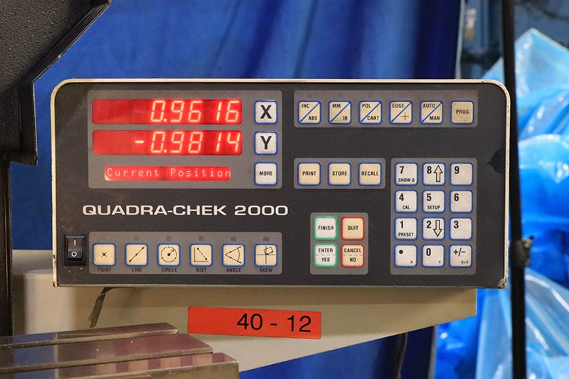 14" Microvu #Spectra, optical comparator, Quadra-Chek 2000 digital read out w/ programmable Geo. Funct., 10X - Image 5
