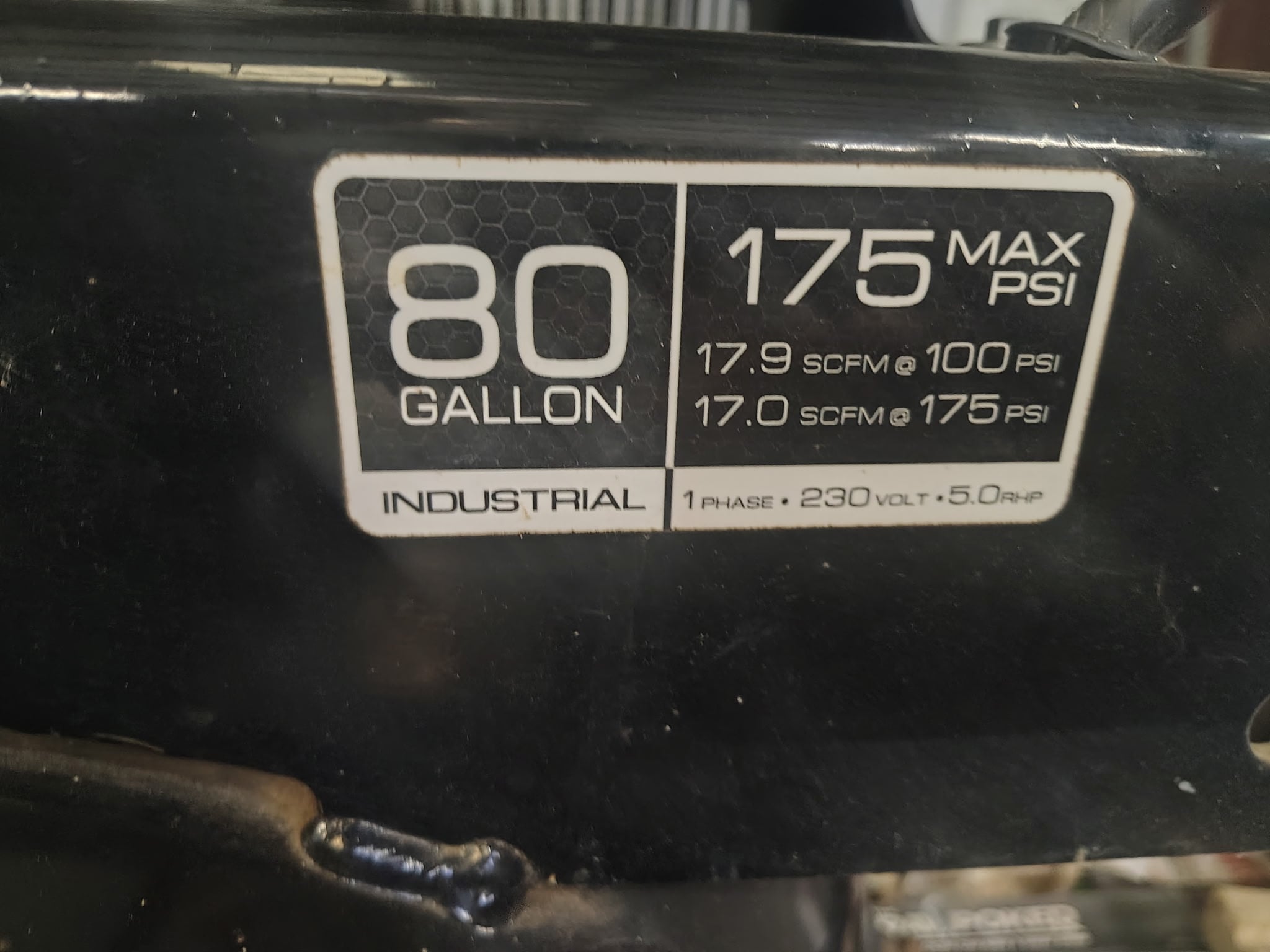 Mac Tools #ACPV580S, Air Compressor, 80 Gallon, 17 scfm @ 100 psi, 2021 - Image 4