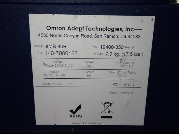 Omron #EMB-40R, Drive, 2018 - Image 4