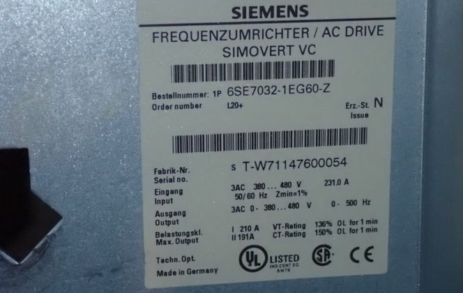 Siemens #6SE7032-1EG60-Z, AC Drive - Image 9